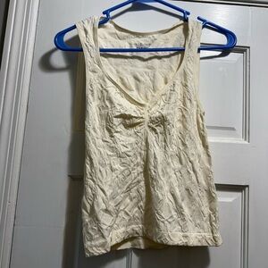 Wallflower Cream V-Neck Tank Top